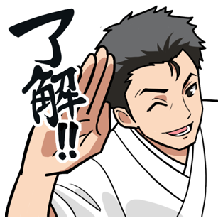 LINEスタンプ(神主さんと神様編)